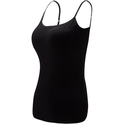 Ibeauti Womens Camisoles Tops with Built in Padded Bra Basic Breathable Tank Top